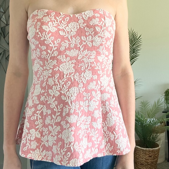 White and Pink Floral Top - Picture 3 of 14